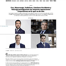 Cox, Masorange, Vodafone, Catalana Occidente y Naturgy protagonizan las mayores operaciones corporativas en lo que va de ao